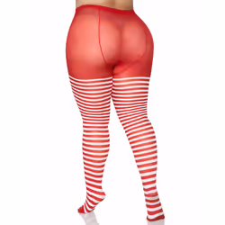 Leg Avenue 7100Q_06207 Collant et chaussette Rouge, Blanc - Vue supplémentaire 5