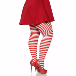 Leg Avenue 7100Q_06209 Collant et chaussette Rouge, Blanc