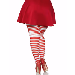 Leg Avenue 7100Q_06209 Collant et chaussette Rouge, Blanc
