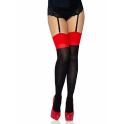 Leg Avenue 9705_01122 Collant et chaussette Noir, Rouge