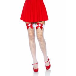 Leg Avenue 9511_06222 Collant et chaussette Rouge, Blanc