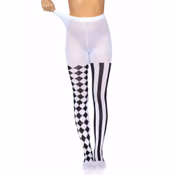 Leg Avenue 7720_00722 Collant et chaussette Noir, Blanc - Vue supplémentaire 6
