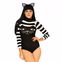 Leg Avenue 89204_00722, Noir, Blanc, One Size, 1 pièce(s)