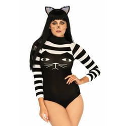 Leg Avenue 89204_00722 ensemble de lingerie et body Noir, Blanc