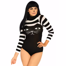 Leg Avenue 89204_00722 ensemble de lingerie et body Noir, Blanc