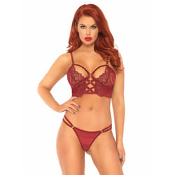 Leg Avenue 81577_03605 ensemble de lingerie et body Bourgogne