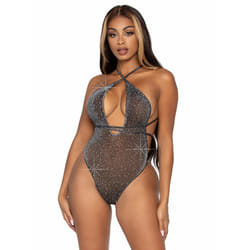 Leg Avenue 89270_06522 ensemble de lingerie et body Noir, Argent