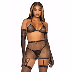 Leg Avenue 81617_00122 ensemble de lingerie et body Noir