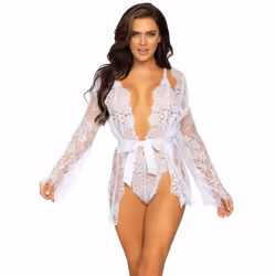Leg Avenue 86112_00201 ensemble de lingerie et body Blanc