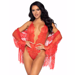 Leg Avenue 86112_00302 ensemble de lingerie et body Rouge - Vue supplémentaire 4