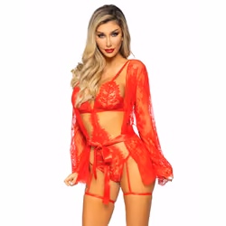 Leg Avenue 86123_00303 ensemble de lingerie et body Rouge