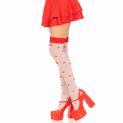 Leg Avenue 6217_06222 Collant et chaussette Rouge, Blanc