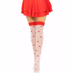 Leg Avenue 6217_06222 Collant et chaussette Rouge, Blanc - Vue supplémentaire 4