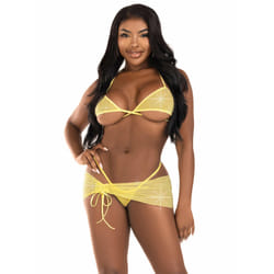 Leg Avenue 81660_40305 ensemble de lingerie et body Jaune