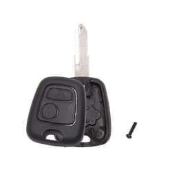 SOURCING MAP Coque de clé pour Peugeot 106 206 306 307 405 Plip Télécommande 2 Boutons avec Lame Boîte Rechange