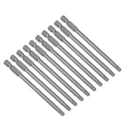 Embout de tournevis SOURCING MAP 10Pcs T25 Torx magnétique 1/4 Tige hex 100mm Long Acier allié S2 inviolable sécurité