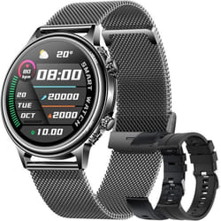 Montre Connectée Homme Bracelet Connecté IP68 Smartwatch Etanche 132 Sport Fitness Tracker avec Tensiometre Fréquence Pédomètr