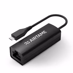 Airtame AT-ETH, Avec fil, Micro-USB, Ethernet, 100 Mbit/s, Noir