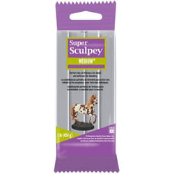 Pâte - Super Sculpey - Medium blend - Gris - 454 g - Pour enfants à partir de 3 ans