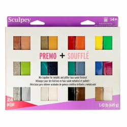 Set de 24 pâtes polymère 28 g l unité