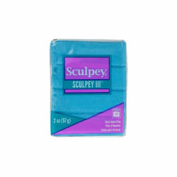 Pâte polymère Sculpey 57 g bleu pailleté