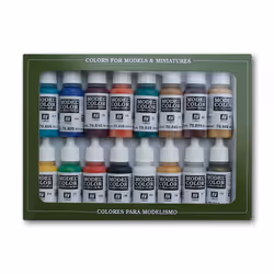 Vallejo 70.142, 17 ml, Noir, Bleu, Bronze, Marron, Chair, Or, Vert, Violet, Rouge, Argent, Vermillon, Blanc, Jaune, Bouteille