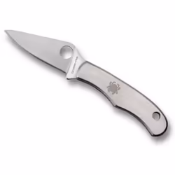 Spyderco Bug, Couteau à joint coulissant, Acier inoxydable, Argent, Sal Glesser, 7,4 cm, 3,3 cm