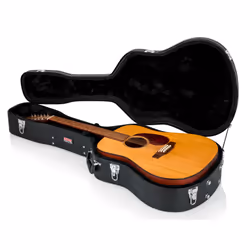 Gator Cases GWE-DREAD-12, Boîtier rigide, Noir, Contre-plaqué, Polyvinyl chloride (PVC), Noir, Monochromatique, Acoustique