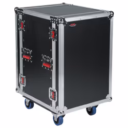 Gator Cases GTOUR16UCAST, Valise sur roulette, Universel, Contre-plaqué, Platine, Monochromatique, Noir