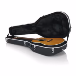 Gator Cases Deep Contour / Round-Back Guitar Case, Boîtier rigide, Noir, ABS, 1 pochettes, Noir, mousse