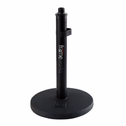Gator Frameworks GFW-MIC-0600, Pied de micro pour bureau, Base arrondie, Noir, Acier, Acier, 22,8 cm