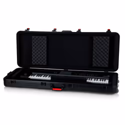 Gator Cases 76-Note Keyboard Case with Wheels, Noir, Polyéthylène, Étui pour clavier MIDI, Boîtier rigide, Toutes marques, Fe ...