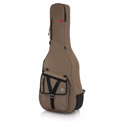Gator Cases GT-ACOUSTIC-TAN, Étui sac à dos, Teint, Tissu, Rouge, Fermeture à glissière, Monochromatique
