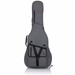Gator Cases GT-ACOUSTIC-GRY, Étui sac à dos, Gris clair, Tissu, Rouge, Fermeture à glissière, Monochromatique