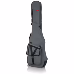 Gator Cases GT-BASS-GRY, Étui sac à dos, Gris clair, Nylon, Rouge, Tissu, Fermeture à glissière