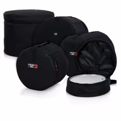 Gator Cases 5-Piece Fusion Set Bags, Kit percussion, Set de voyage, Noir, Nylon, Étui souple, Rond