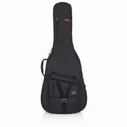 Gator Cases Black Transit Bag For Jumbo Acoustics, Étui souple, Noir, Tissu, 1 pochettes, Rouge, mousse