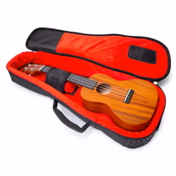 Gator Cases GT-UKE-CON-BLK, Étui souple, Noir, 1 pochettes, Rouge, Monochromatique, Ukulélé