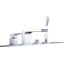 Ensemble Robinet mélangeur Chrome Baignoire 4 trous en Cascade, Ensemble Pommeau Douchette Bain - 6080 - Bernstein