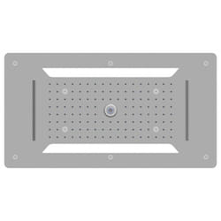 Douche de tête encastrable au plafond xxl- douche de tête en acier inoxydable DPG5030 - 70 x 38 cm - Bernstein