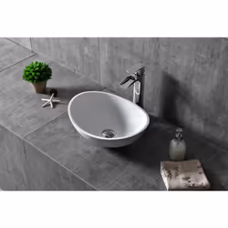 DESIGN : Cette vasque à poser sans robinet est fabriquée en fonte minérale avec une finition blanc mat. De forme esthétique e ...