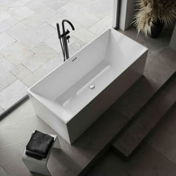 Baignoire îlot moderne rectangulaire acrylique salle de bain - Blanc - 170x75x60cm - nadi - Bernstein