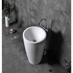 Lavabo colonne totem TWZ16 en pierre solide (Solid Stone) - 50x50x90cm - Bernstein