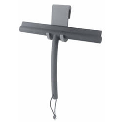 BERNSTEIN - Raclette de douche en acier inoxydable avec poignée, crochet, revêtement en silicone sans soudure, anthracite