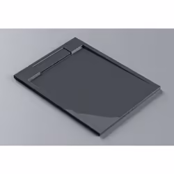 Receveur de douche en fonte minérale M2290CG / PB3085GG - 120 x 90 x 3,5 cm - gris brillant Durabilité robuste grâce à un mou ...