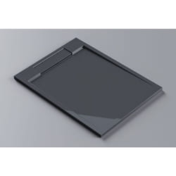 Bernstein - Receveur de douche fonte minérale 120x90x3,5cm Gris brillant, pente écoulement - M2290CG / PB3085GG
