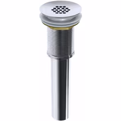 Bonde de vidage à grille - sans fermeture - pour lavabos et vasques sans trop-plein La garniture de vidage en laiton chromé c ...