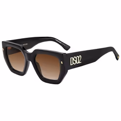 Lunettes de Soleil Dsquared2 D2 0031/S 53/21/145 BLACK/BROWN SHADED acétate unisexe D2 0031/S