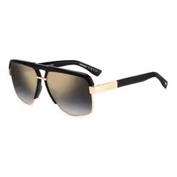 Lunettes de Soleil Dsquared2 D2 0084/S 61/15/140 BLACK GOLD/ GREY SHADED GOLD MIRROR métal homme D2 0084/S