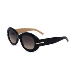 Lunettes de Soleil Hugo Boss BOSS 1521/N/S 51/21/145 0WM BLACK BEIGE ECO ACETATE WOMAN HUB SUN BOSS 1521/N/S 0WM 51 21 145